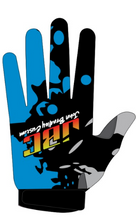 Load image into Gallery viewer, BMX Blue Rusher Gloves