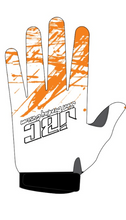 Load image into Gallery viewer, Orange White Machine BMX Gloves
