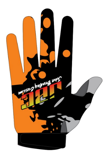 BMX Orange Rusher Gloves