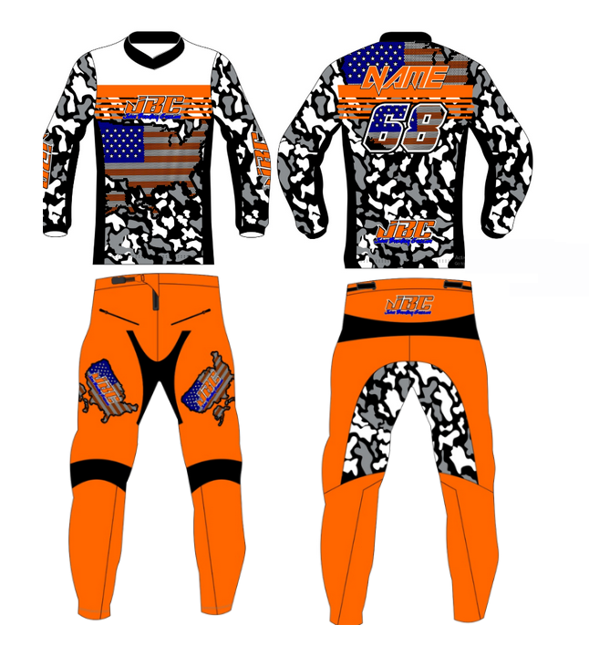 AMERICAN CAMO ORANGE ENDURO MX Kit